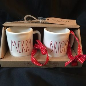 Rae Dunn Brand New 2 Christmas ornament set